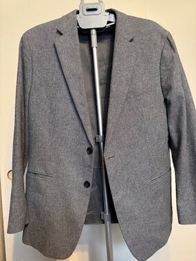 Banana Republic Gray Wool-Blend Two-Button Sport Coat